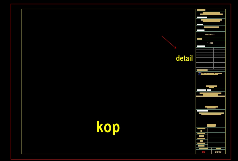 Cara Membuat Kop Autocad Detail Gambar Kerja