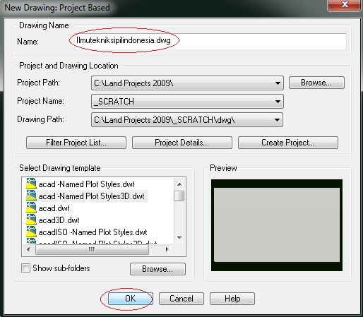 Membuat Project Baru Pada Land Desktop