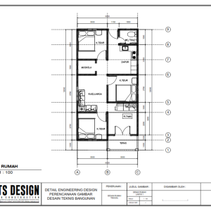 Contoh Desain Rumah Uk. 6 x 7 Meter